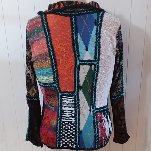 Anthropologie Cecelia Prado Colorful Cardigan Sweater size Small - Picture 5 of 9